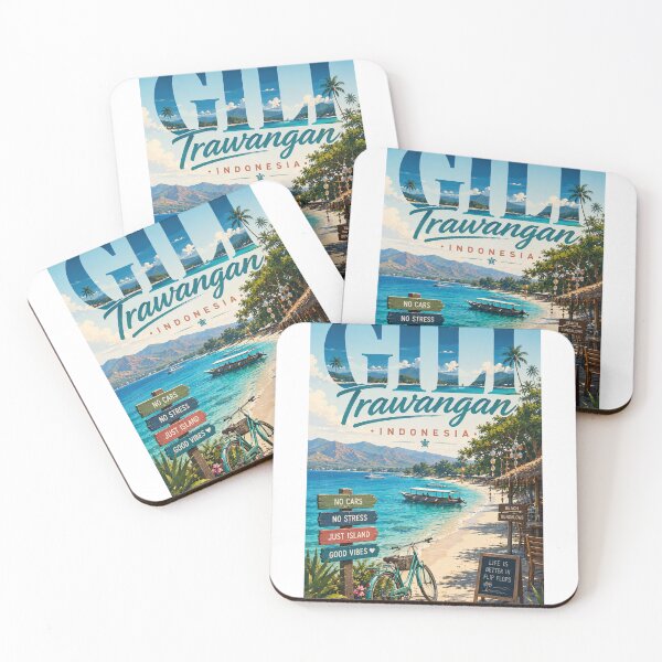 Item preview, Gili Trawangan Indonesia Tropical Shoreline and Lombok Waters designed and sold by StampMyPassport.