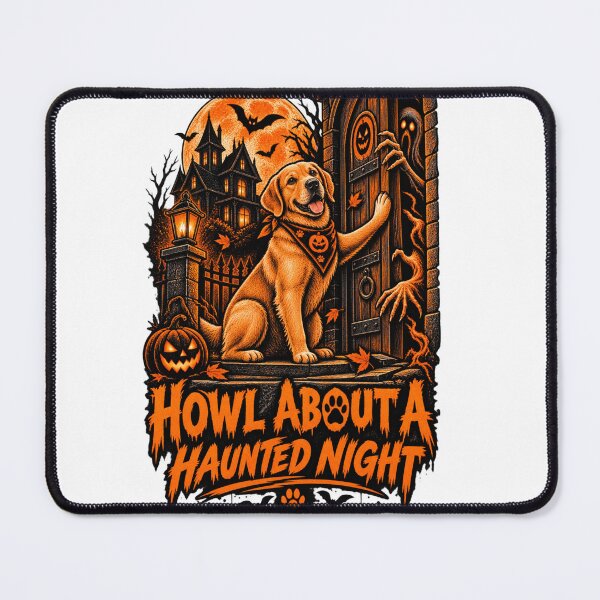 Item preview, Howl About A Haunted Night Labrador Halloween Funny Golden Retriever designed and sold by KnrNazimTHRE4DS.