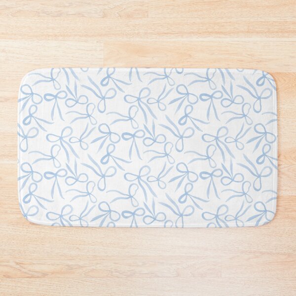 Item preview, tossed bows - Bloom and Bow - blue white designed and sold by Stephanie Fiona Design.