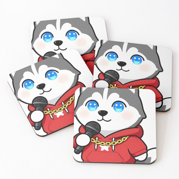 Item preview, Cute Husky Rapper with Red Hoodie designed and sold by pumsquare.