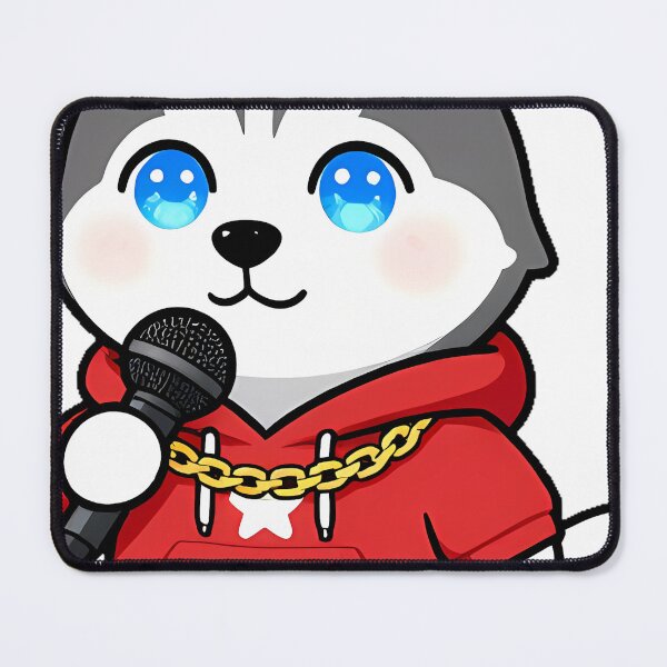 Item preview, Cute Husky Rapper with Red Hoodie designed and sold by pumsquare.