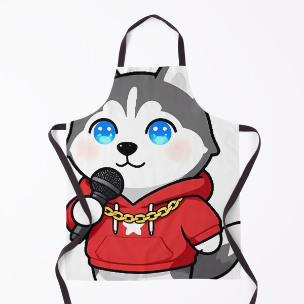 Item preview, Cute Husky Rapper with Red Hoodie designed and sold by pumsquare.