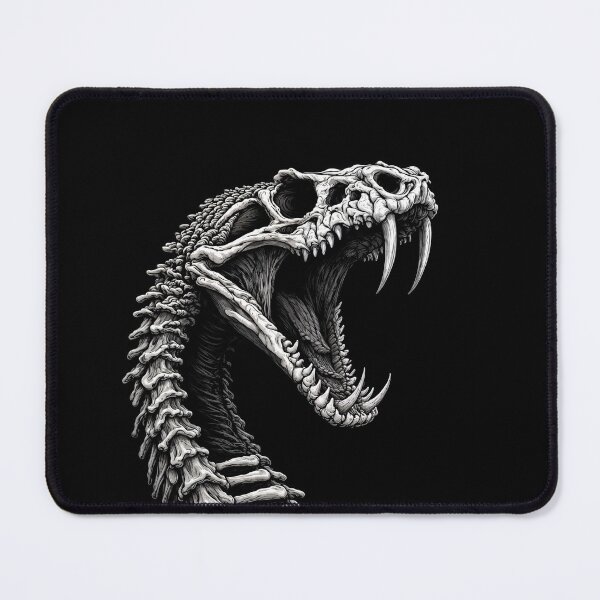 Item preview, Skeleton of a snake's head with an open mouth designed and sold by Mike Kiev art.