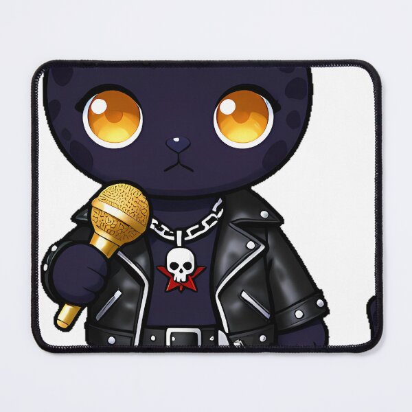 Item preview, Gothic Jaguar Rockstar with Gold Microphone designed and sold by IllumeInk.