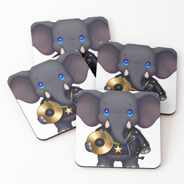 Item preview, Gothic Elephant Rockstar with Golden Record designed and sold by IllumeInk.
