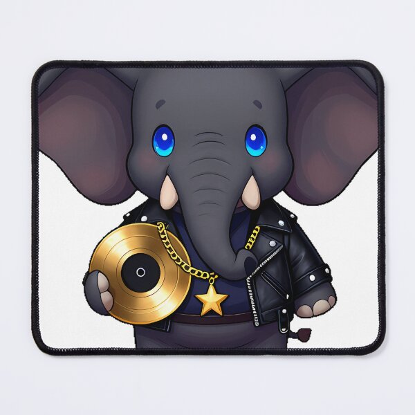 Item preview, Gothic Elephant Rockstar with Golden Record designed and sold by IllumeInk.