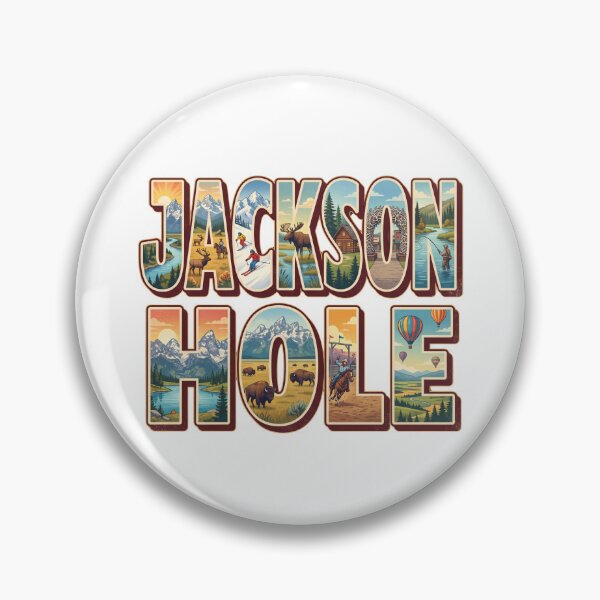 Item preview, Jackson Hole Wyoming Vintage Mountain Travel Outdoors designed and sold by Milasneeze.