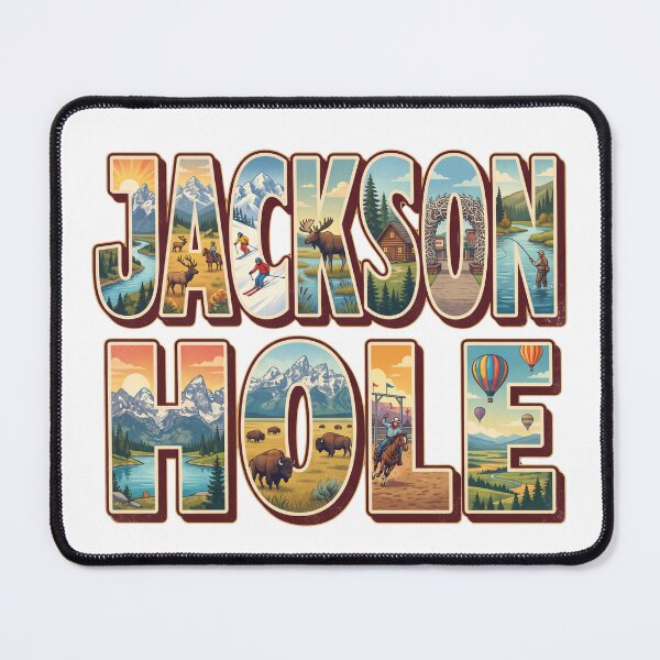 Item preview, Jackson Hole Wyoming Vintage Mountain Travel Outdoors designed and sold by Milasneeze.