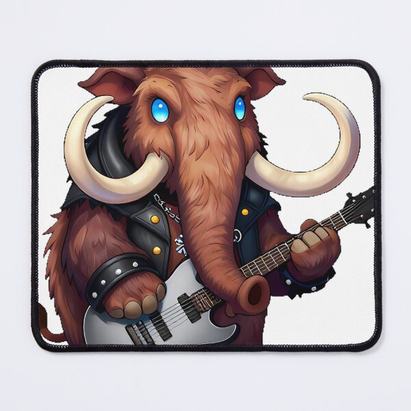 Item preview, Gothic Mammoth Rockstar with Silver Guitar designed and sold by IllumeInk.