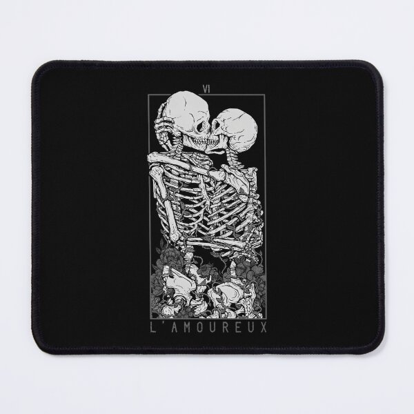 Item preview, The Lovers Tarot Card Skeleton Kissing Gothic designed and sold by Hbhshop.