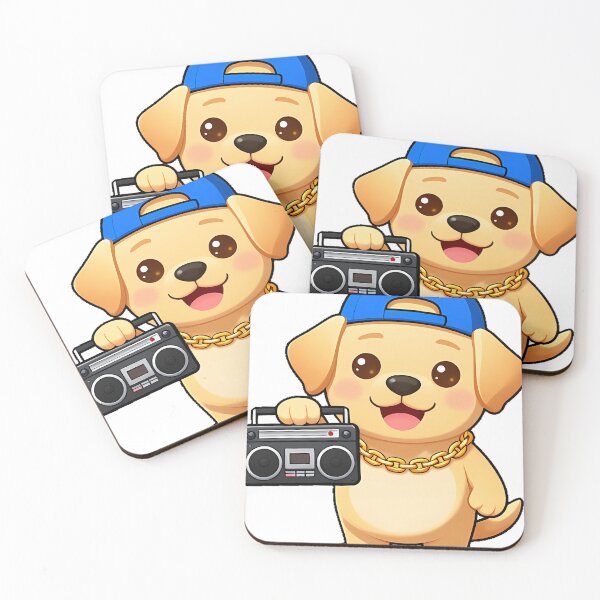 Item preview, Cute Labrador Rapper with Blue Snapback designed and sold by pumsquare.