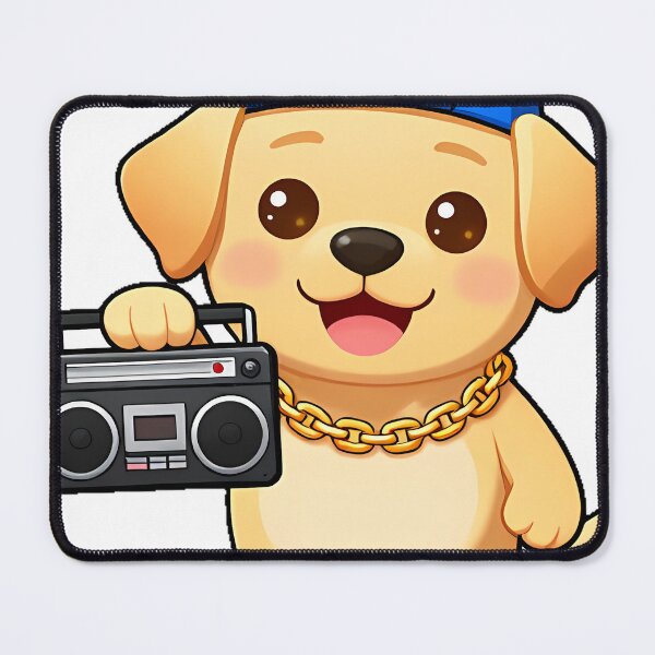 Item preview, Cute Labrador Rapper with Blue Snapback designed and sold by pumsquare.