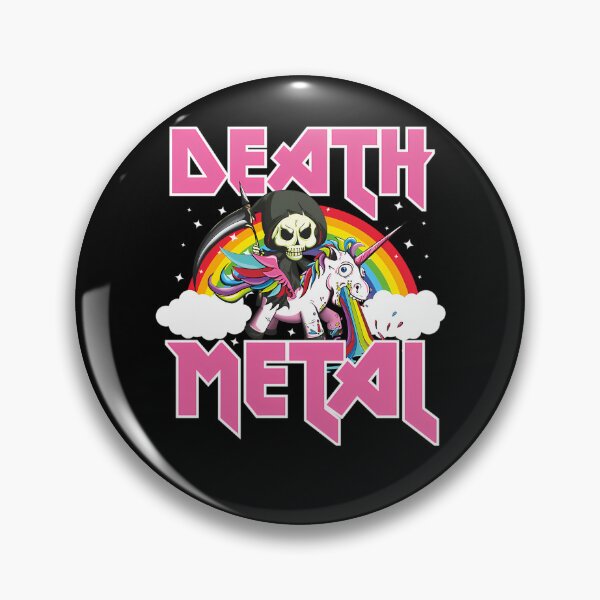 Item preview, Death Metal Rainbow Cute Reaper Unicorn designed and sold by Hbhshop.