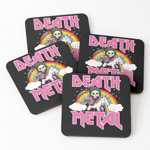 Item preview, Death Metal Rainbow Cute Reaper Unicorn designed and sold by Hbhshop.