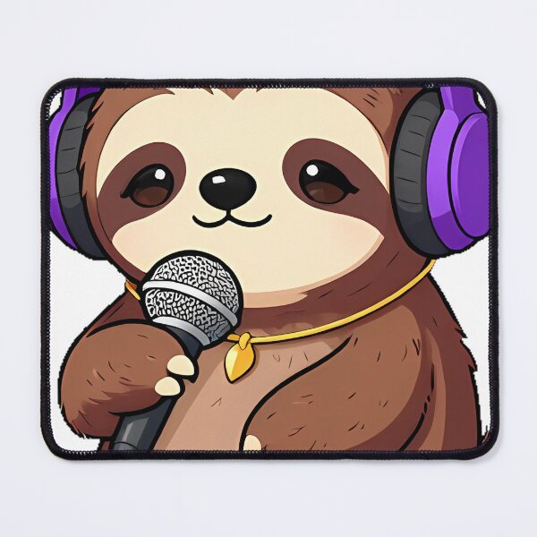 Item preview, Cute Sloth Rapper with Headphones designed and sold by pumsquare.