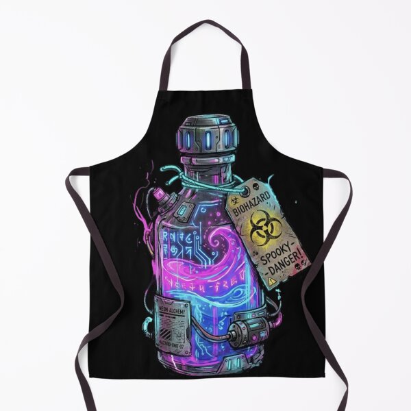 Item preview, Cyberpunk Potion Bottle Biohazard Neon Alchemy Halloween designed and sold by LUKOWEAR.
