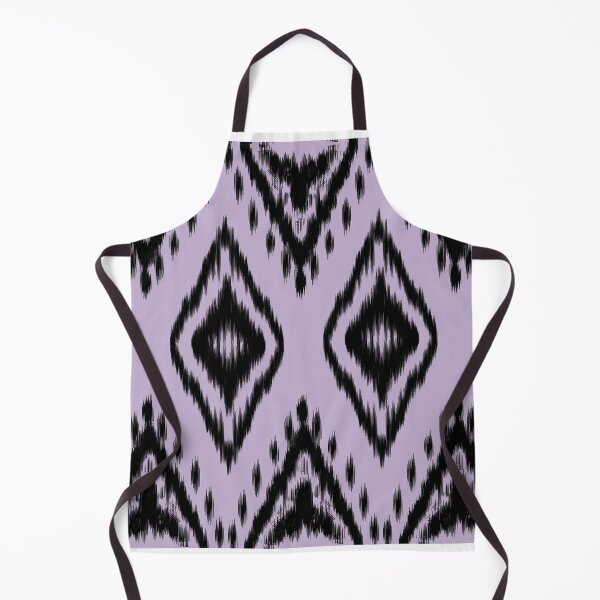 Item preview, Seamless Black Geometric Ikat Pattern on Lavender Purple Background designed and sold by Kaistudio1111.