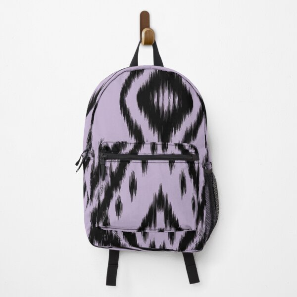 Item preview, Seamless Black Geometric Ikat Pattern on Lavender Purple Background designed and sold by Kaistudio1111.