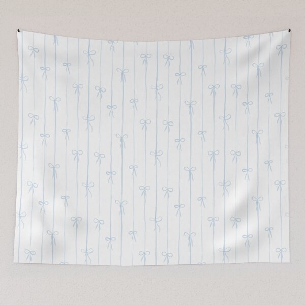 Item preview, Ribbon ties - Bloom and Bow - white blue designed and sold by Stephanie Fiona Design.