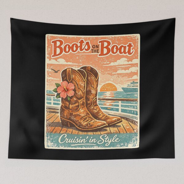 Item preview, Cruise Boots on the Boat Cruisin in Style Coastal Cowgirl Comfort Colors Adult  designed and sold by LeroyAshl.