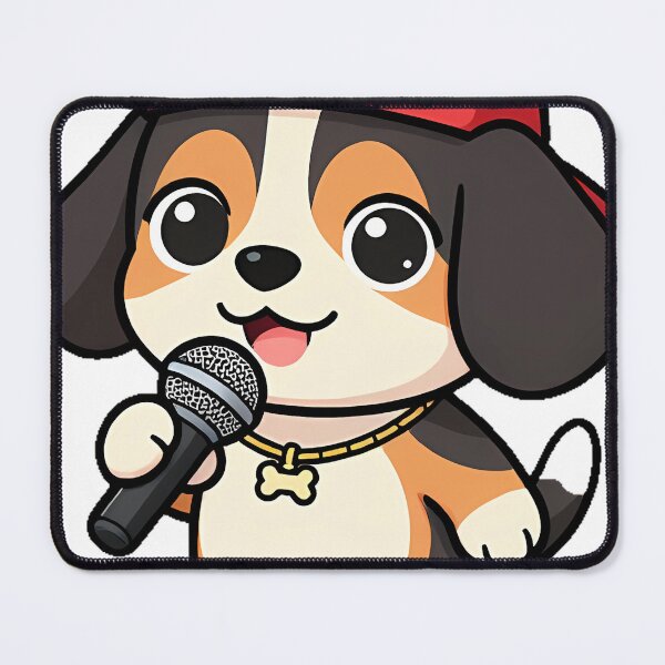 Item preview, Cute Beagle Rapper with Microphone designed and sold by pumsquare.