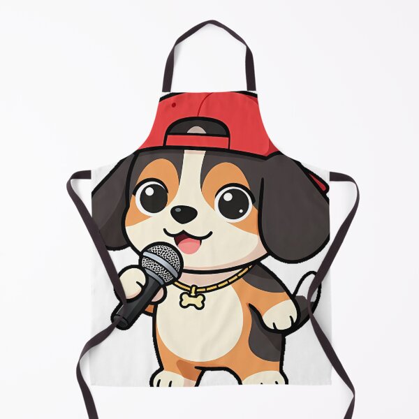 Item preview, Cute Beagle Rapper with Microphone designed and sold by pumsquare.