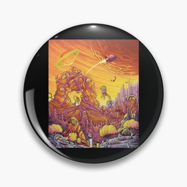Item preview, Rick and Morty Alien Landscape Orange Cosmos designed and sold by Hbhshop.