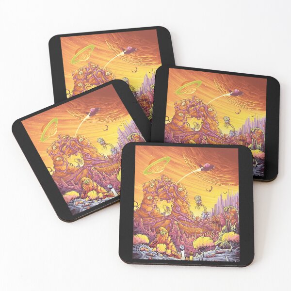 Item preview, Rick and Morty Alien Landscape Orange Cosmos designed and sold by Hbhshop.