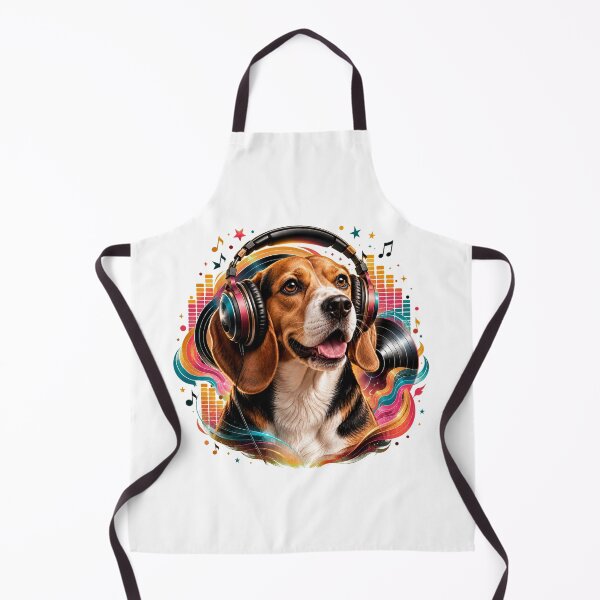 Item preview, Happy Beagle Listening to Colorful Music designed and sold by Kolibra.