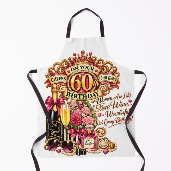 Item preview, 60th Birthday – Women Are Like Fine Wine, Simply Wonderful With Every Birthday designed and sold by Clothes With Smiling Animals Walt Gral.