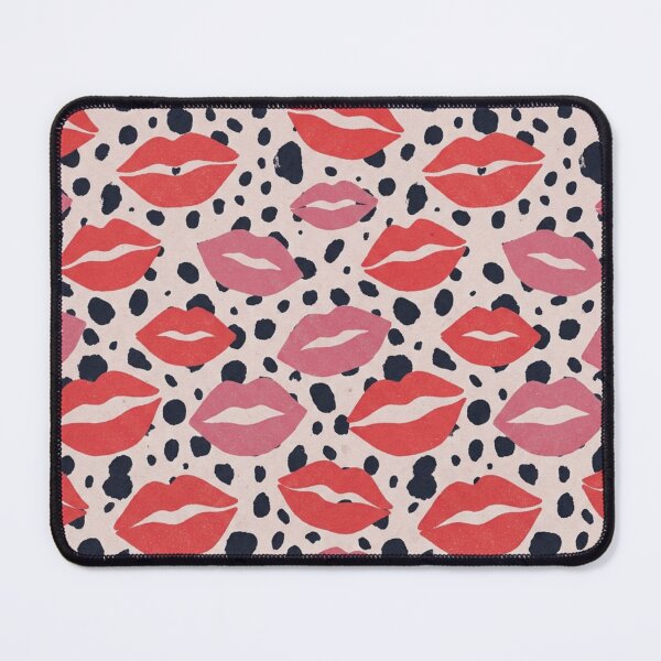 Item preview, Retro Lips Pattern – Red & Pink Kiss Print on Dalmatian Spots – Fun Valentine Fashion Art designed and sold by @SHINTOSARTSTORE.
