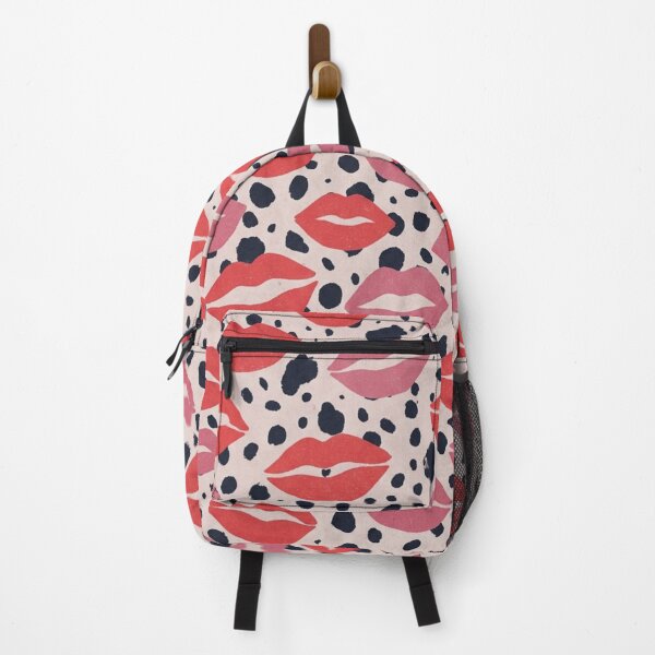 Item preview, Retro Lips Pattern – Red & Pink Kiss Print on Dalmatian Spots – Fun Valentine Fashion Art designed and sold by @SHINTOSARTSTORE.