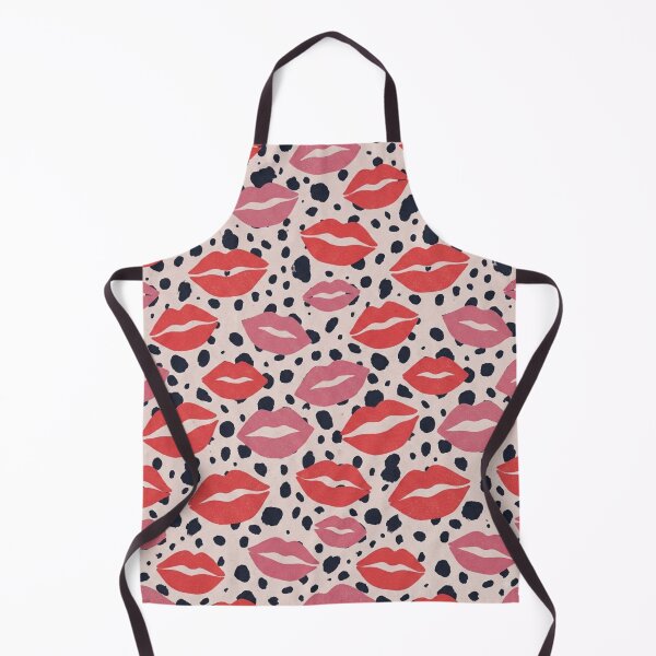 Item preview, Retro Lips Pattern – Red & Pink Kiss Print on Dalmatian Spots – Fun Valentine Fashion Art designed and sold by @SHINTOSARTSTORE.