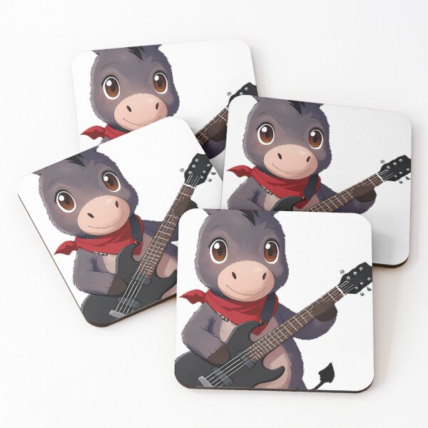 Item preview, Gothic Donkey Rockstar with Tiny Guitar designed and sold by IllumeInk.