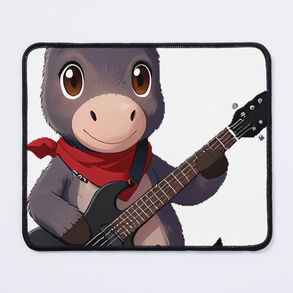 Item preview, Gothic Donkey Rockstar with Tiny Guitar designed and sold by IllumeInk.
