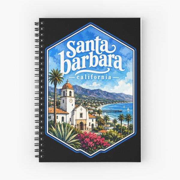 Item preview, Santa Barbara California Coast USA Watercolor designed and sold by TomFrontierArt.