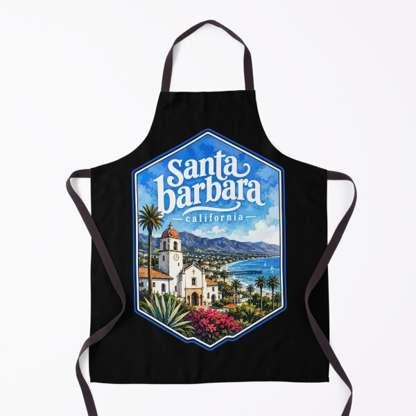 Item preview, Santa Barbara California Coast USA Watercolor designed and sold by TomFrontierArt.