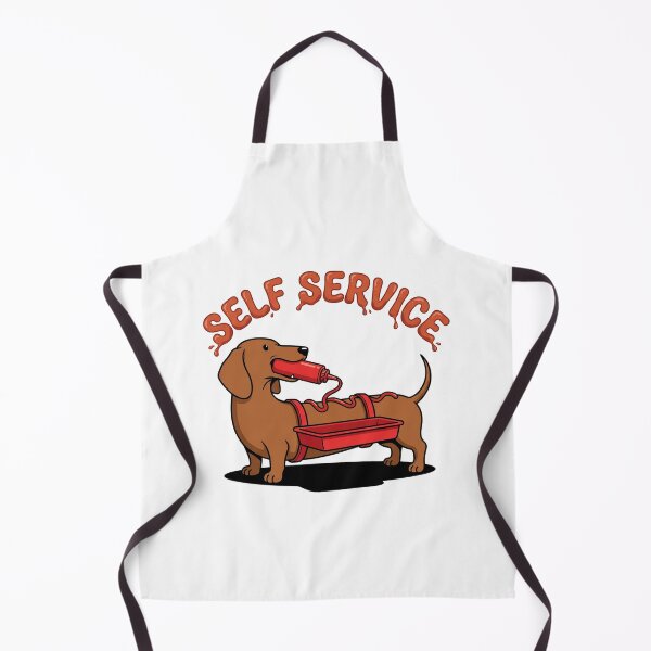 Item preview, Dachshund Squeezing Ketchup Hot Dog Self Service designed and sold by Rare By Hero.