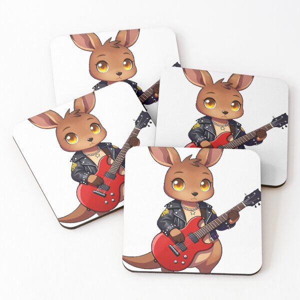 Item preview, Gothic Kangaroo Rockstar with Electric Guitar designed and sold by IllumeInk.