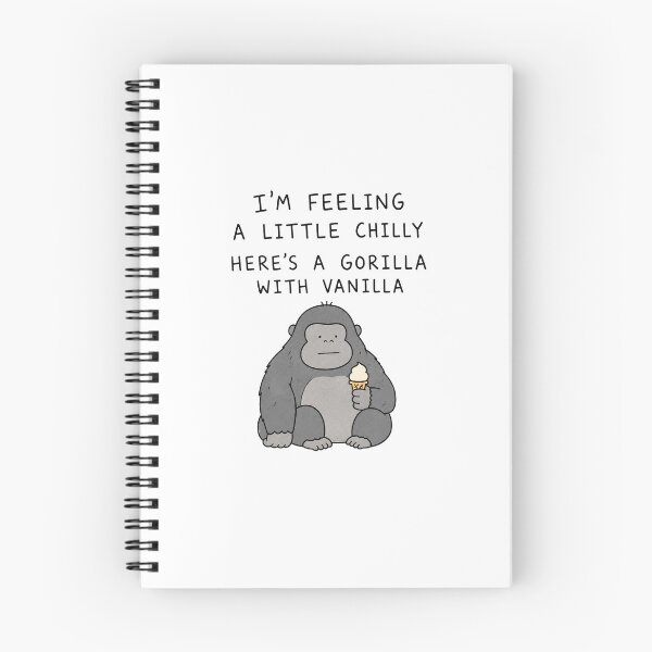 Item preview, Funny Gorilla and Vanilla Ice Cream Cute Animal Pun Meme designed and sold by MonkiFlipp.