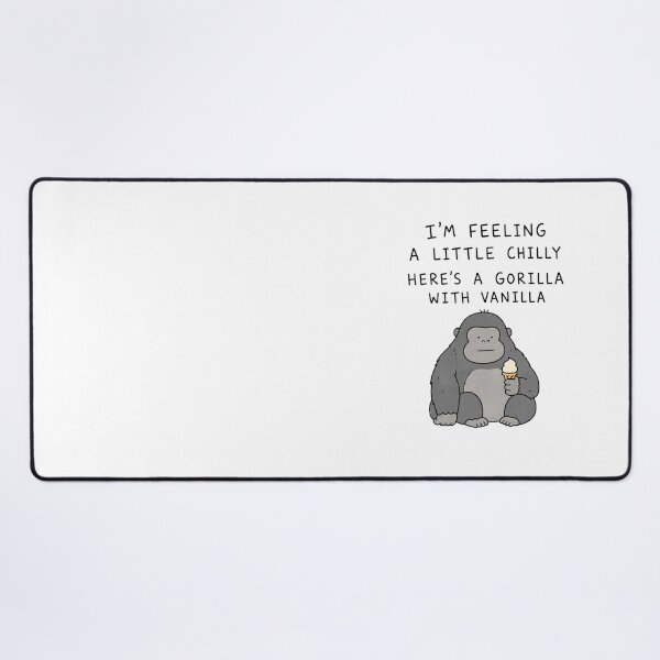 Item preview, Funny Gorilla and Vanilla Ice Cream Cute Animal Pun Meme designed and sold by MonkiFlipp.