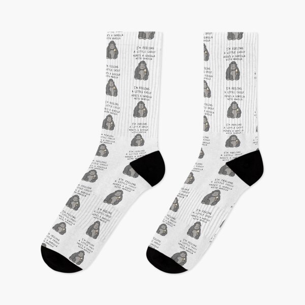 Item preview, Funny Gorilla and Vanilla Ice Cream Cute Animal Pun Meme designed and sold by MonkiFlipp.