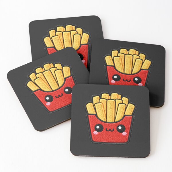 Item preview, Kawaii French Fries Embroidery Patch Illustration designed and sold by ColorSplash123.