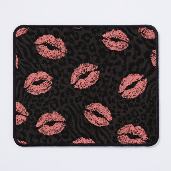 Item preview, Dark Glam Lips – Pink Kiss on Leopard Zebra Animal Print Pattern – Bold Fashion Art designed and sold by @SHINTOSARTSTORE.