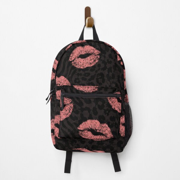 Item preview, Dark Glam Lips – Pink Kiss on Leopard Zebra Animal Print Pattern – Bold Fashion Art designed and sold by @SHINTOSARTSTORE.