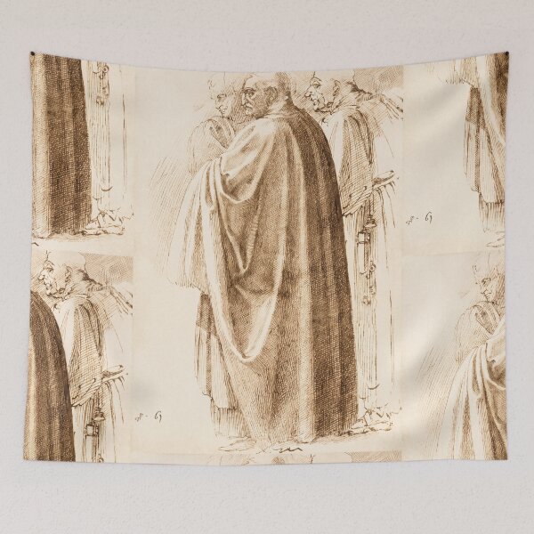 Item preview, Cloaked Figures with Keys Ink Study designed and sold by artofuniverse.