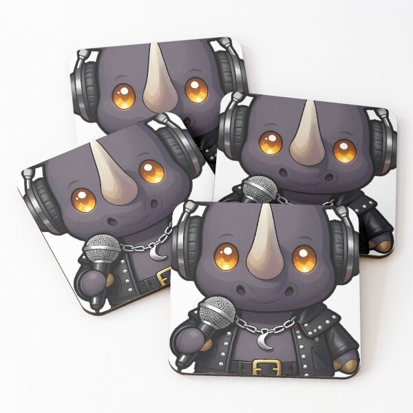 Item preview, Gothic Rhino Rockstar with Headphones designed and sold by IllumeInk.