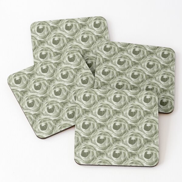 Item preview, Abstract Circle Pattern in Green and White designed and sold by Artistestella.