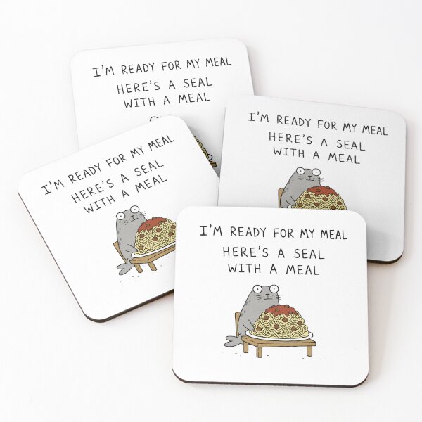 Item preview, Funny Seal and Meal Cute Animal Pun Food Meme designed and sold by MonkiFlipp.
