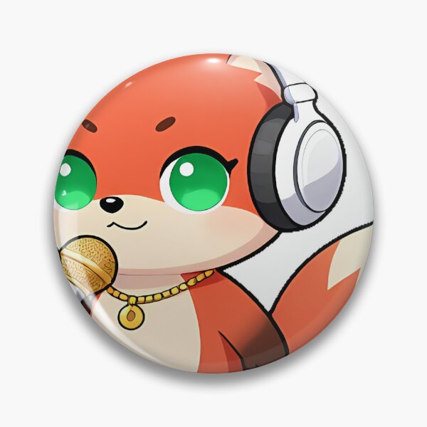 Item preview, Cute Red Fox Rapper with Headphones designed and sold by pumsquare.